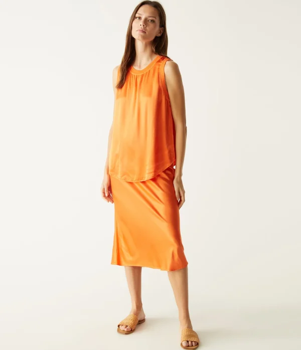 Michael Stars Shay Satin Tank- Tops, Blouses & Shirts