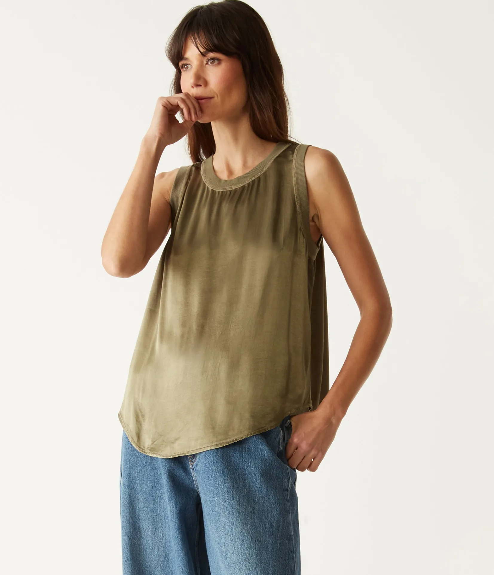 shay_satin_tank_10.webp Michael Stars Shay Satin Tank- Tops, Blouses & Shirts
