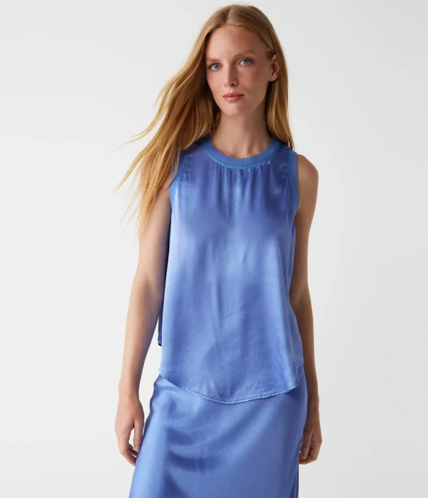 Michael Stars Shay Satin Tank- Tops, Blouses & Shirts