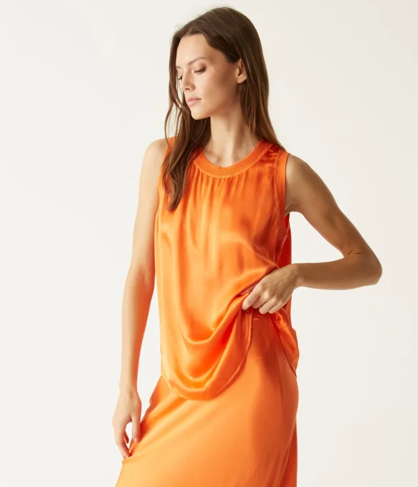 Michael Stars Shay Satin Tank- Tops, Blouses & Shirts