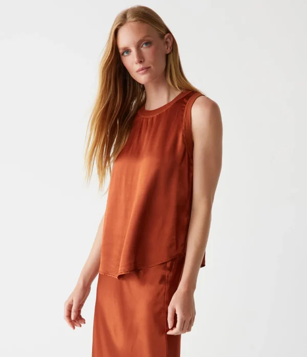 Michael Stars Shay Satin Tank- Tops, Blouses & Shirts