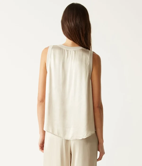 Michael Stars Shay Satin Tank- Tops, Blouses & Shirts