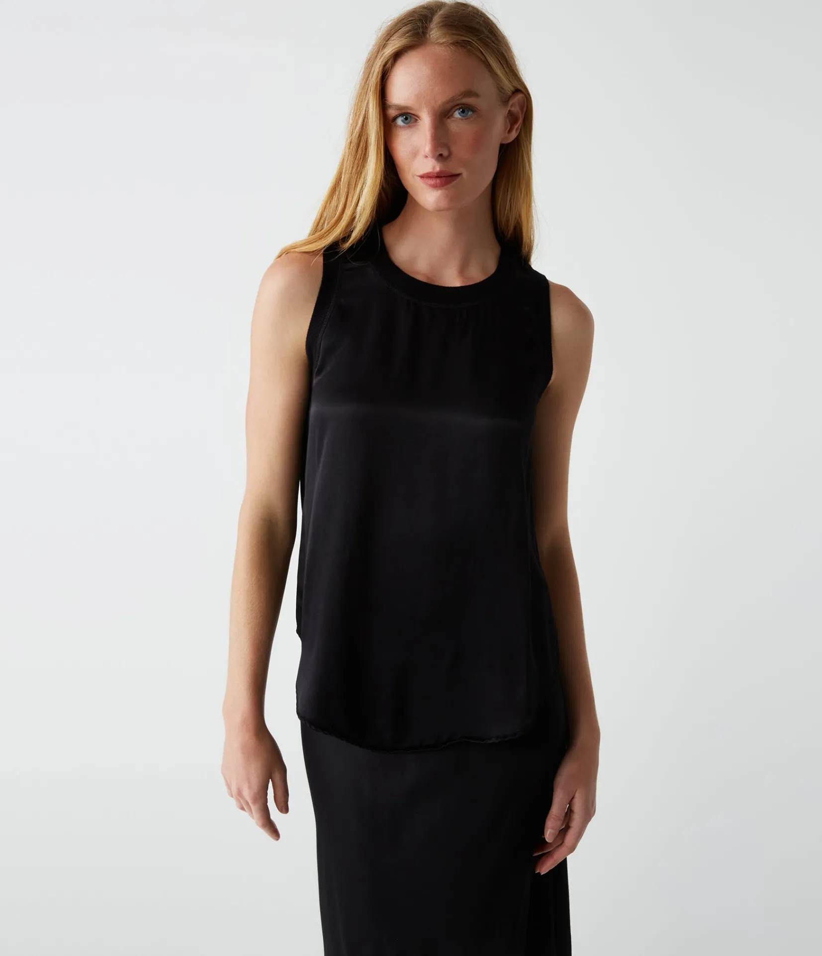 shay_satin_tank_28.webp Michael Stars Shay Satin Tank- Tops, Blouses & Shirts