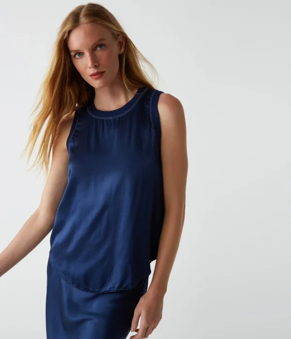 Michael Stars Shay Satin Tank- Tops, Blouses & Shirts