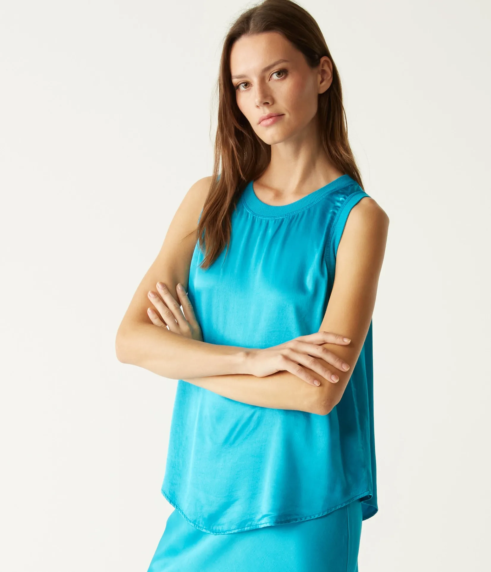 shay_satin_tank_6.webp Michael Stars Shay Satin Tank- Tops, Blouses & Shirts