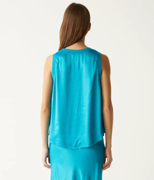 Michael Stars Shay Satin Tank- Tops, Blouses & Shirts