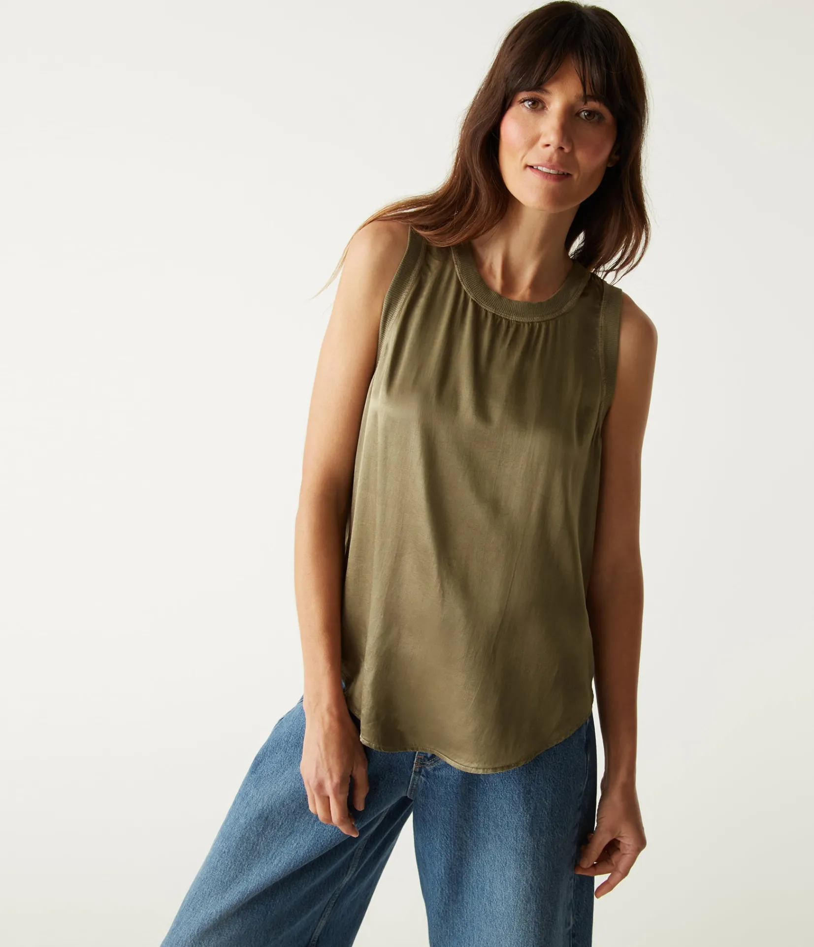 shay_satin_tank_8.webp Michael Stars Shay Satin Tank- Tops, Blouses & Shirts