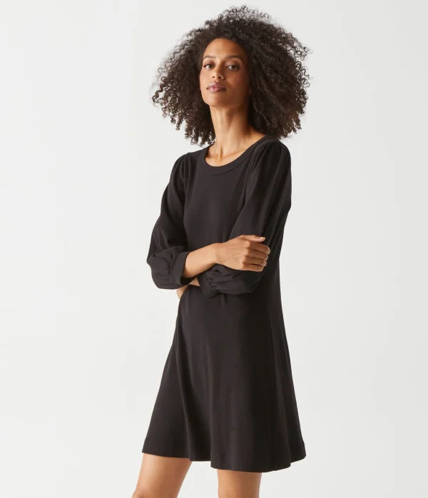 Michael Stars Sinclair Puff Sleeve Tee Dress- Dresses | Mini Dresses