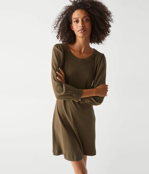 Michael Stars Sinclair Puff Sleeve Tee Dress- Dresses | Mini Dresses