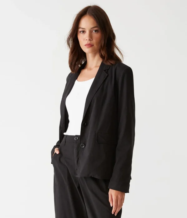 Michael Stars Smith Twill Blazer- Blazers, Jackets & Outerwear