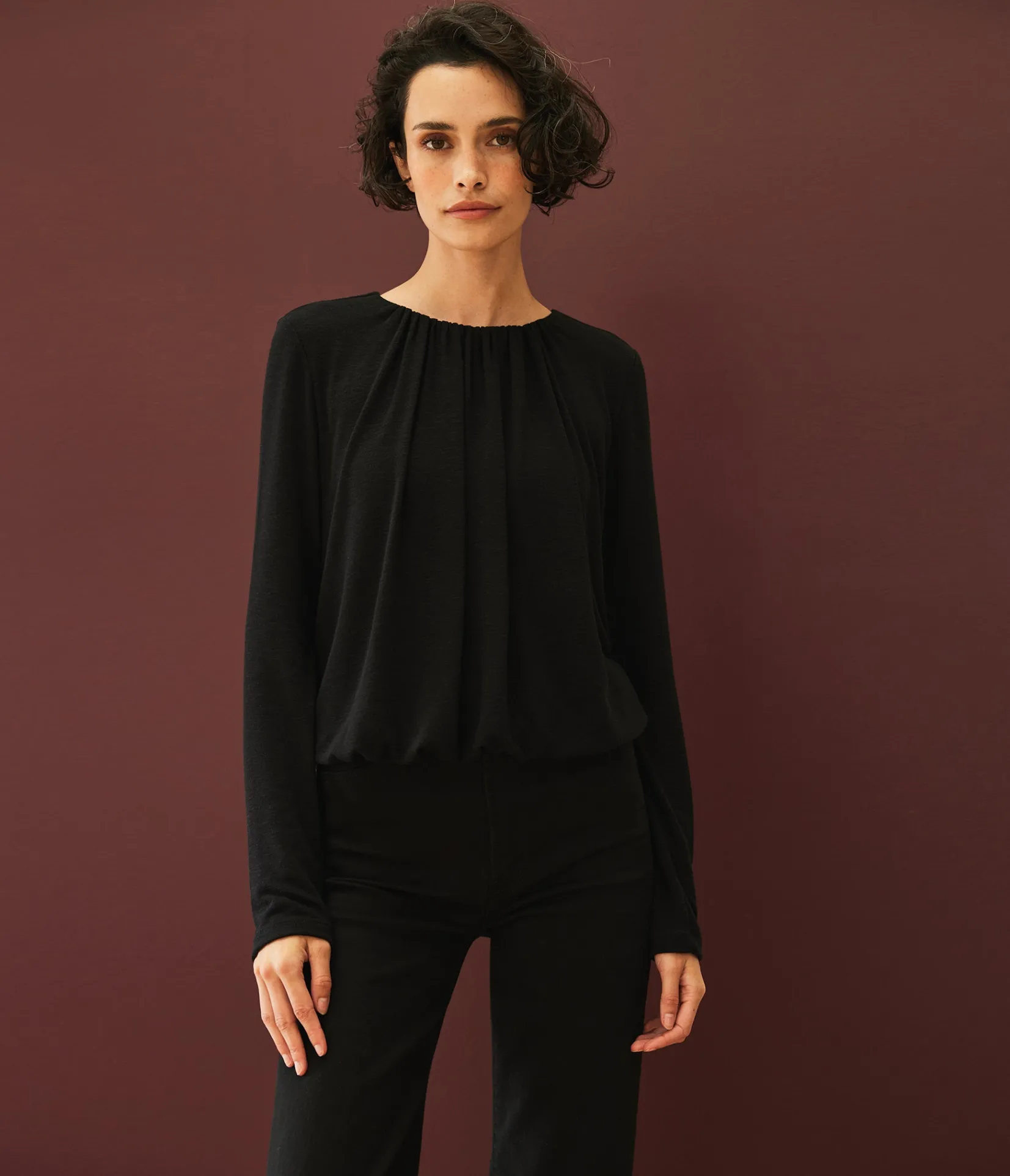 sona_bubble_top_8.webp Michael Stars Sona Bubble Top- Tops, Blouses & Shirts | T-Shirts