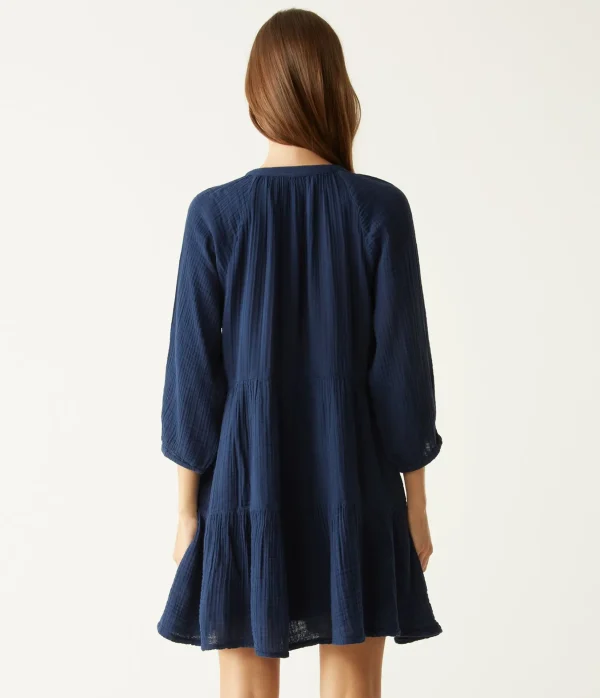 Michael Stars Sonia Tiered Gauze Dress- Dresses | Knee Length Dresses