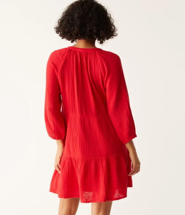 Michael Stars Sonia Tiered Gauze Dress- Dresses | Knee Length Dresses