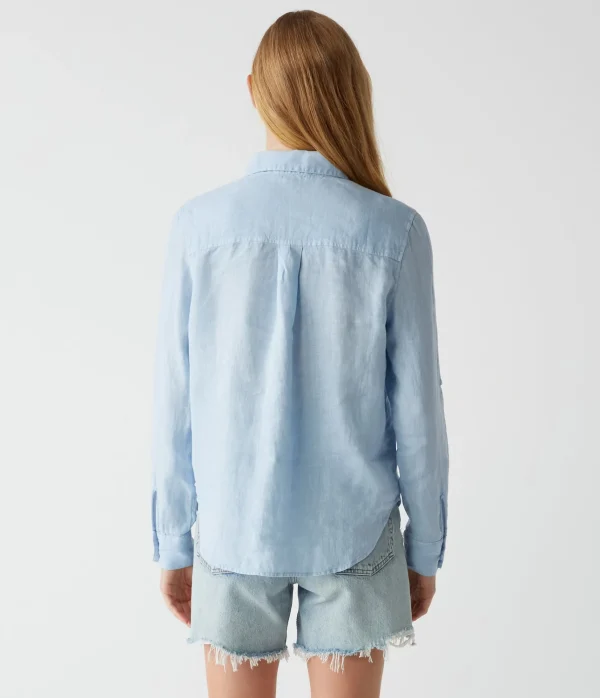Michael Stars Spencer Linen Button Down Top- Tops, Blouses & Shirts