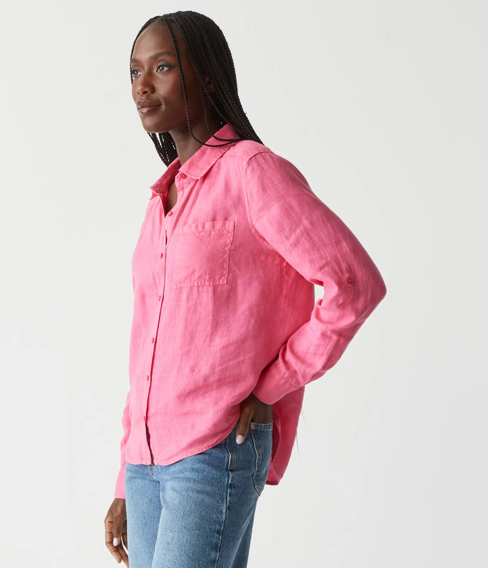 spencer_linen_button_down_top_30.webp Michael Stars Spencer Linen Button Down Top- Tops, Blouses & Shirts