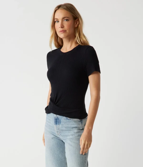 Michael Stars Stella Twist Front Tee- T-Shirts