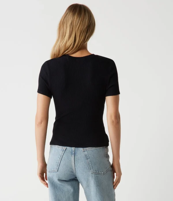 Michael Stars Stella Twist Front Tee- T-Shirts