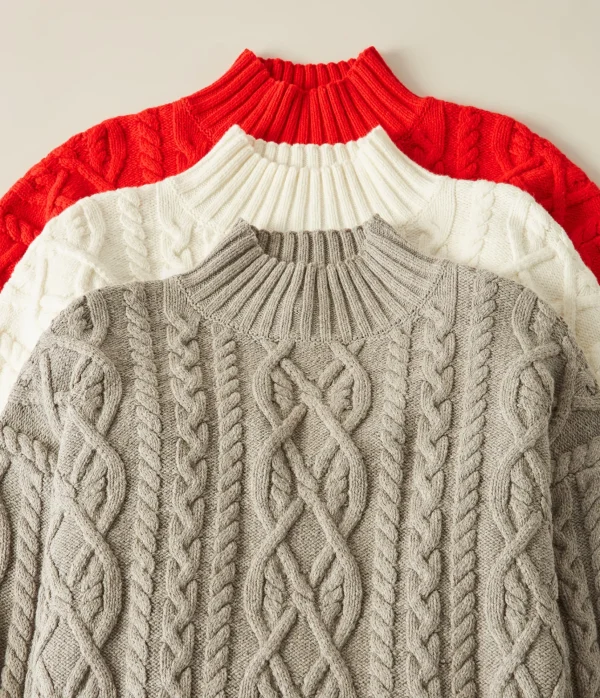 Michael Stars Suki Cable Knit Sweater- Sweaters & Cardigans