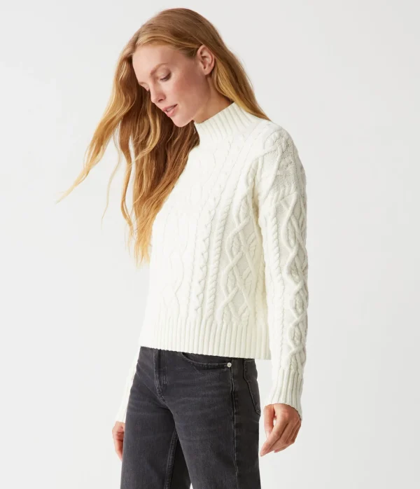 Michael Stars Suki Cable Knit Sweater- Sweaters & Cardigans