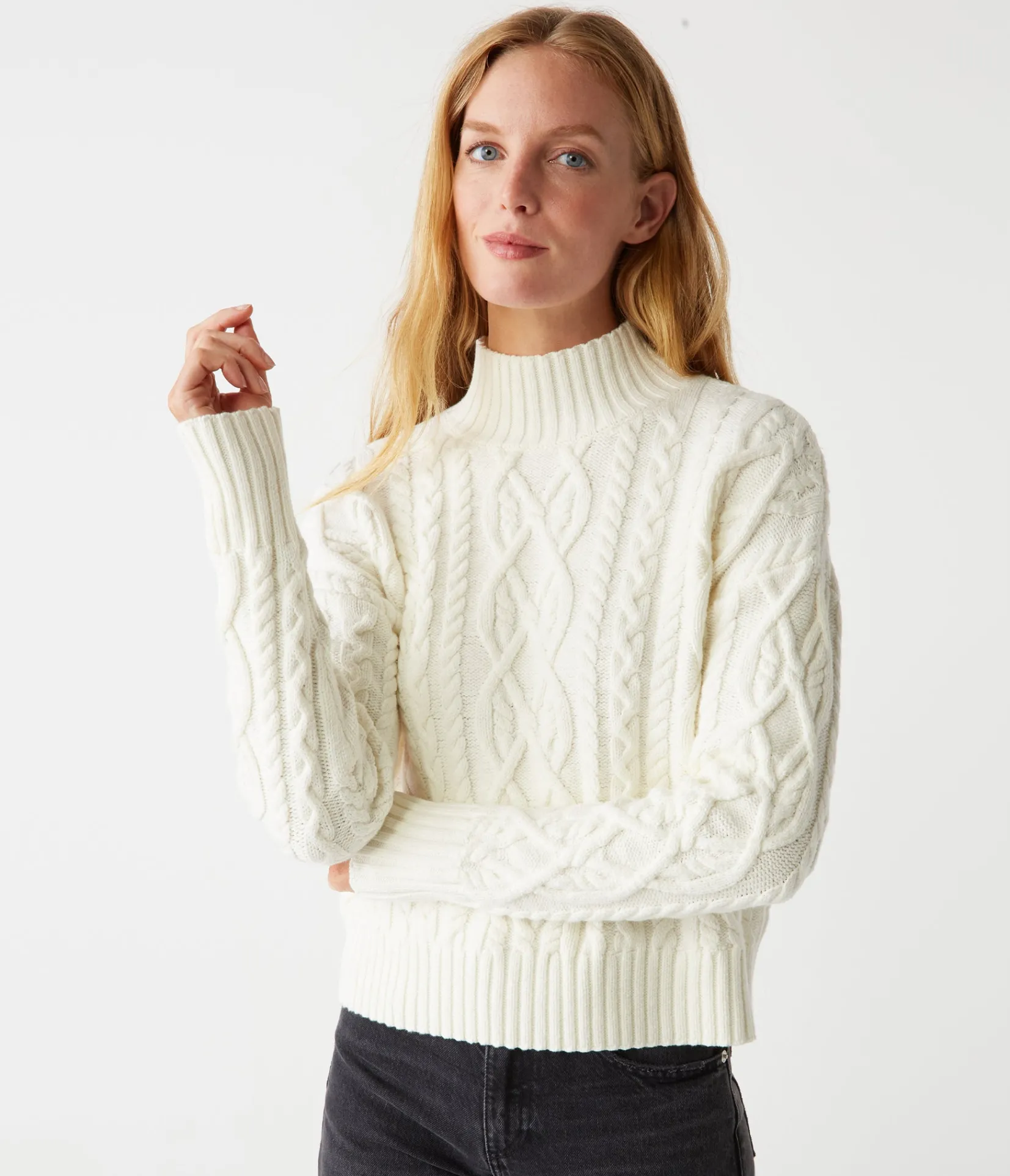 suki_cable_knit_sweater_6.webp Michael Stars Suki Cable Knit Sweater- Sweaters & Cardigans