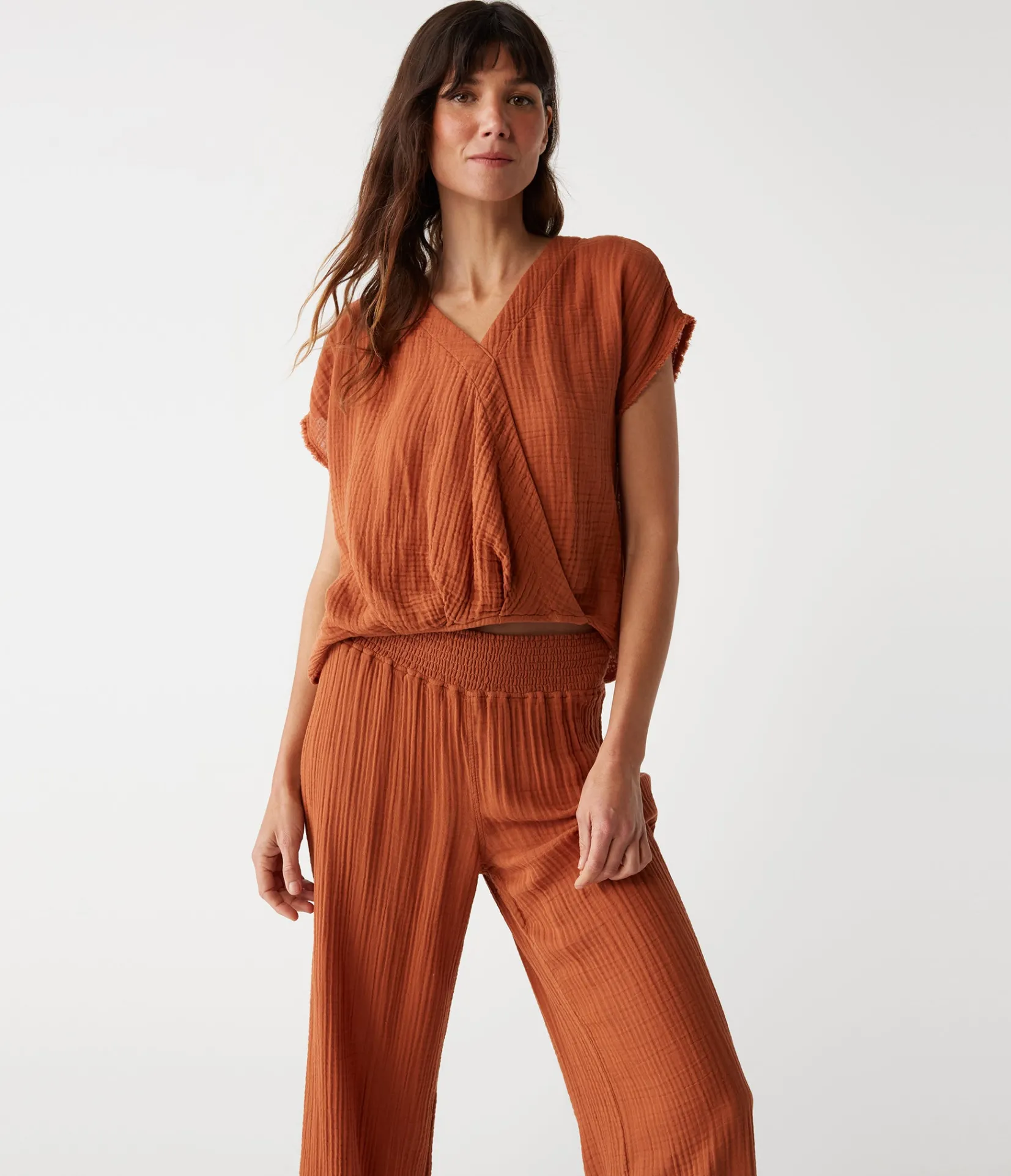 susie_gauze_pant_100.webp Michael Stars Susie Gauze Pant- Pants, Shorts & Skirts