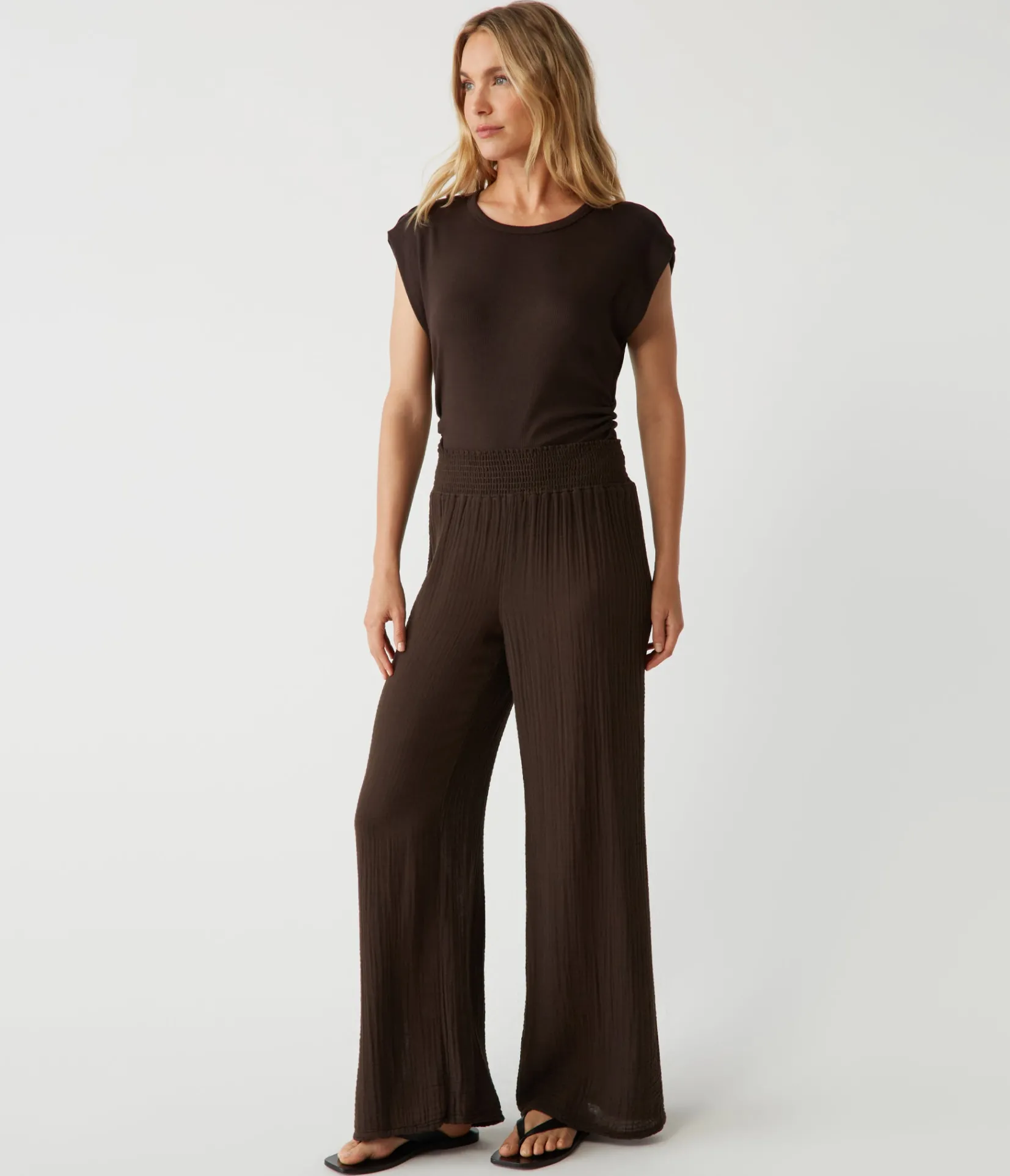 susie_gauze_pant_104.webp Michael Stars Susie Gauze Pant- Pants, Shorts & Skirts