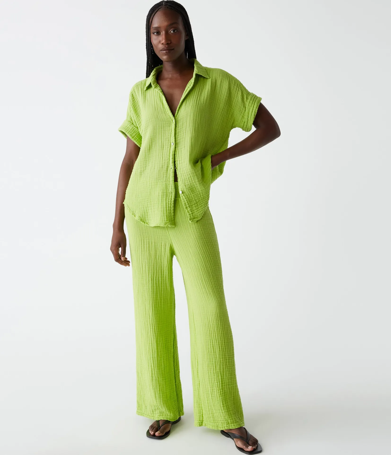 susie_gauze_pant_94.webp Michael Stars Susie Gauze Pant- Pants, Shorts & Skirts