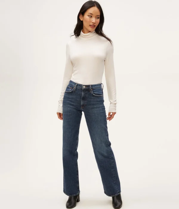 Michael Stars Tara Crop Turtleneck- T-Shirts