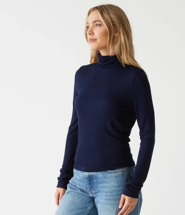 Michael Stars Tara Crop Turtleneck- T-Shirts