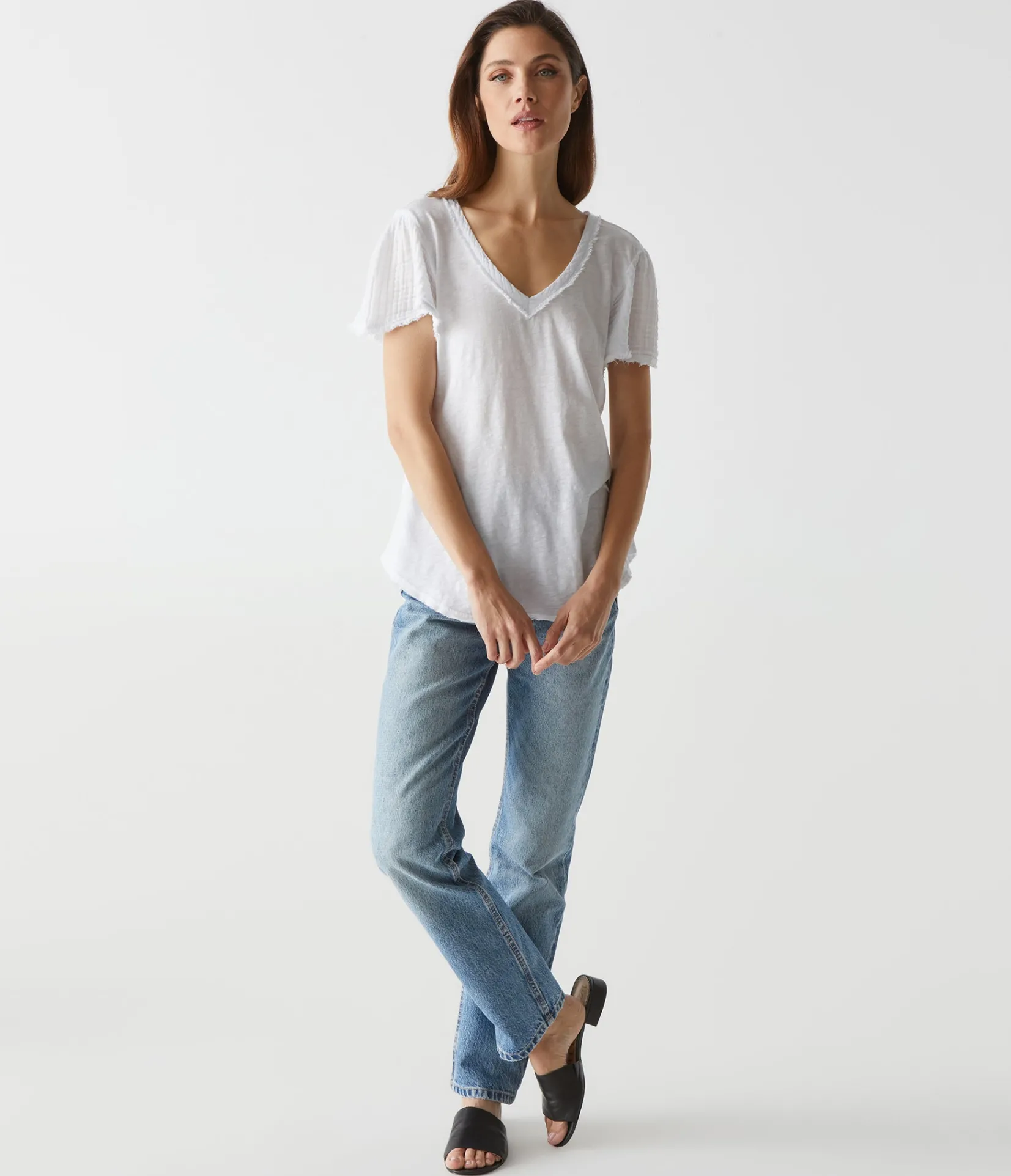 tate_mixed_fabric_tee_1.webp Michael Stars Tate Mixed Fabric Tee- T-Shirts | Supima Cotton T-Shirts