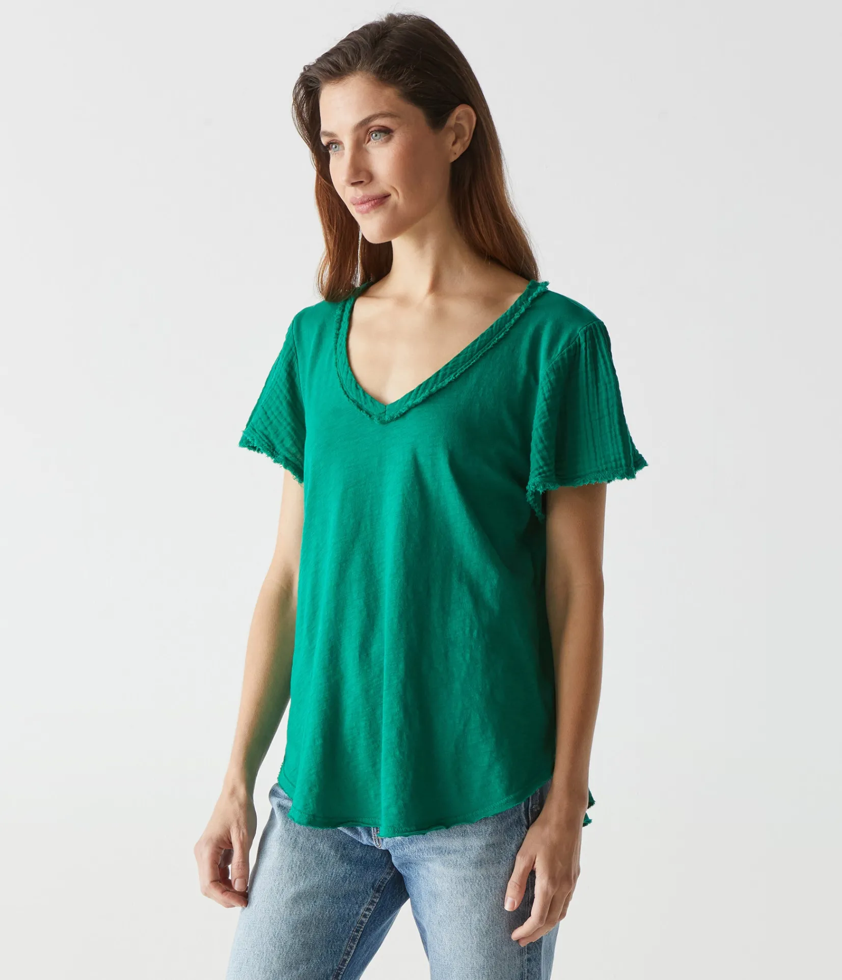 tate_mixed_fabric_tee_10.webp Michael Stars Tate Mixed Fabric Tee- T-Shirts | Supima Cotton T-Shirts