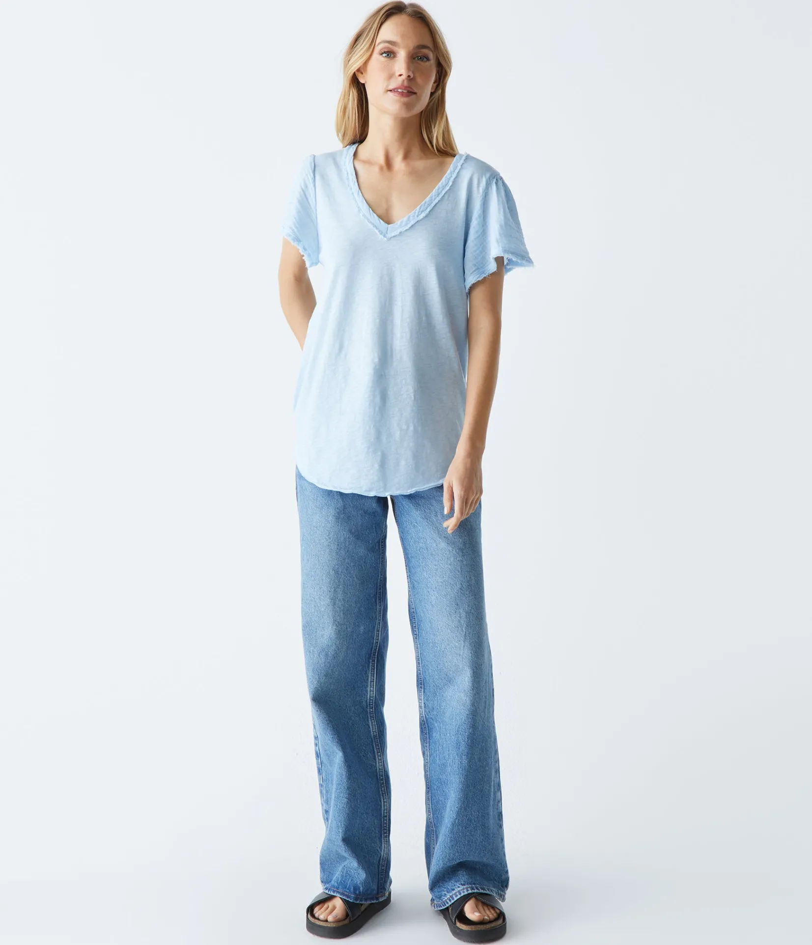 tate_mixed_fabric_tee_13.webp Michael Stars Tate Mixed Fabric Tee- T-Shirts | Supima Cotton T-Shirts
