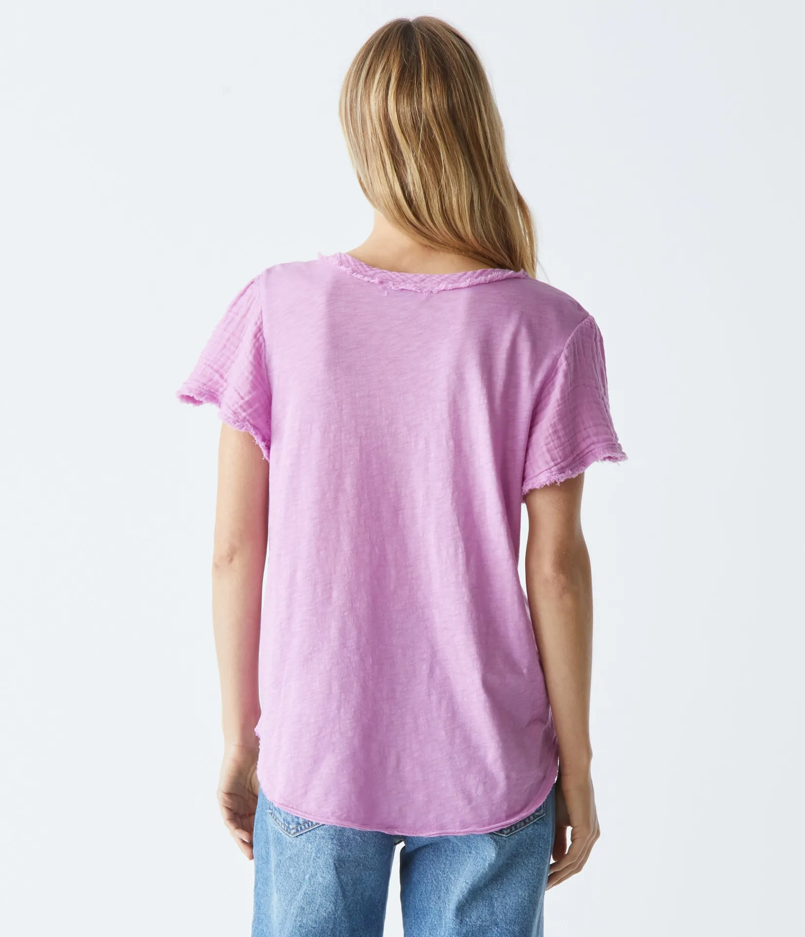 tate_mixed_fabric_tee_19.webp Michael Stars Tate Mixed Fabric Tee- T-Shirts | Supima Cotton T-Shirts