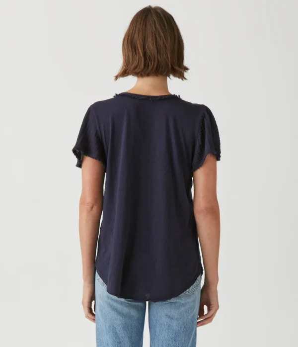 Michael Stars Tate Mixed Fabric Tee- T-Shirts | Supima Cotton T-Shirts