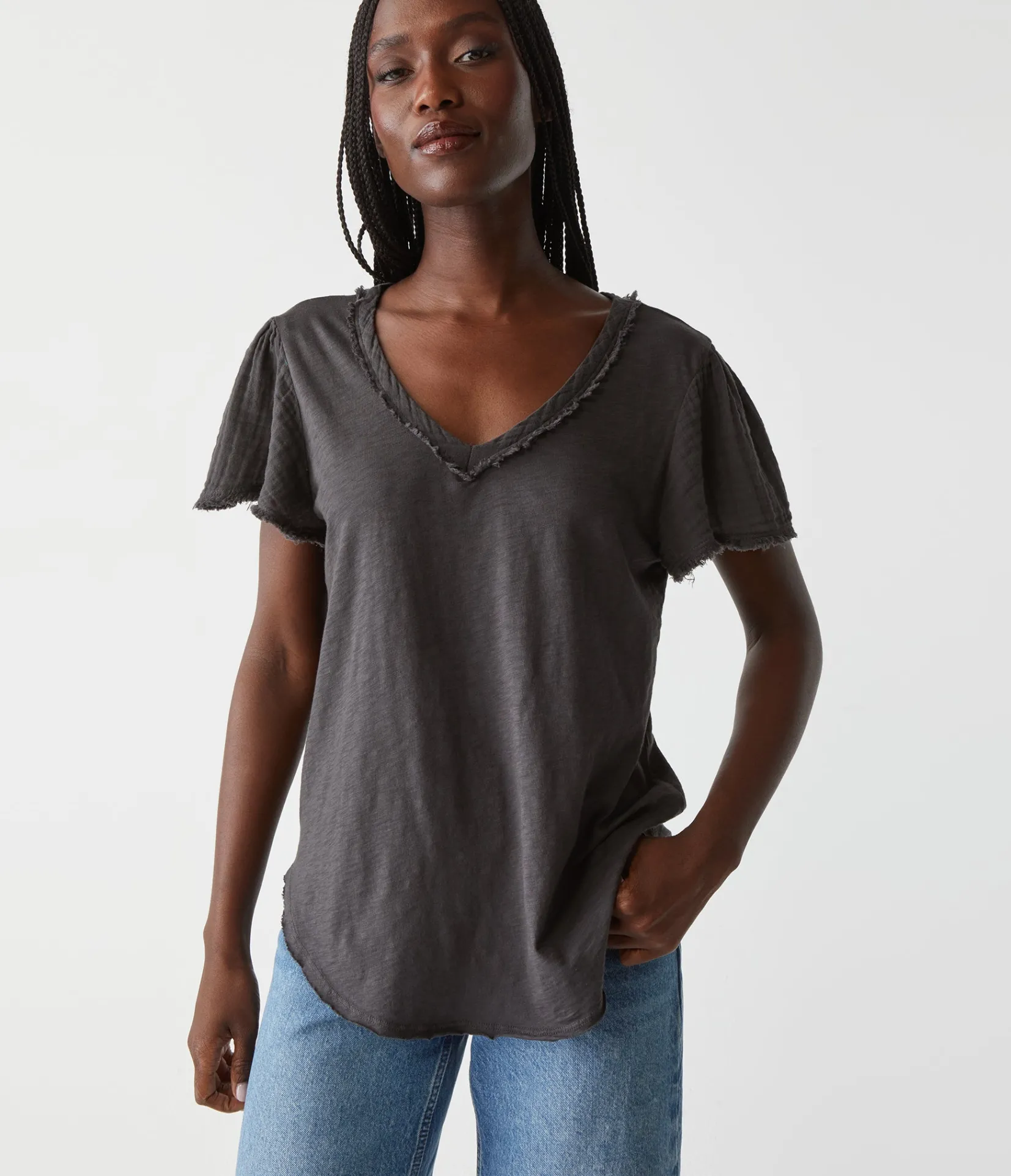tate_mixed_fabric_tee_24.webp Michael Stars Tate Mixed Fabric Tee- T-Shirts | Supima Cotton T-Shirts