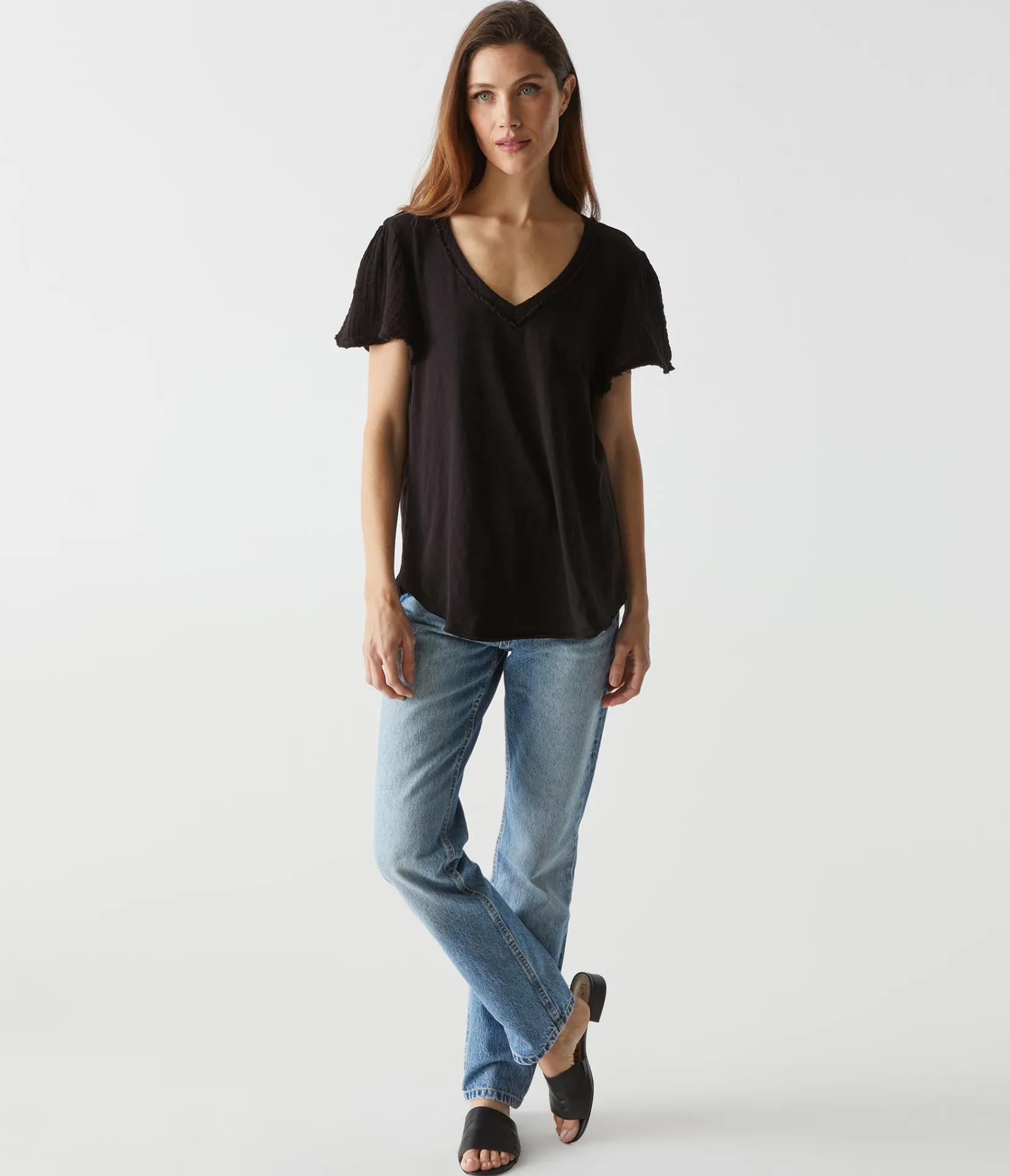 tate_mixed_fabric_tee_5.webp Michael Stars Tate Mixed Fabric Tee- T-Shirts | Supima Cotton T-Shirts