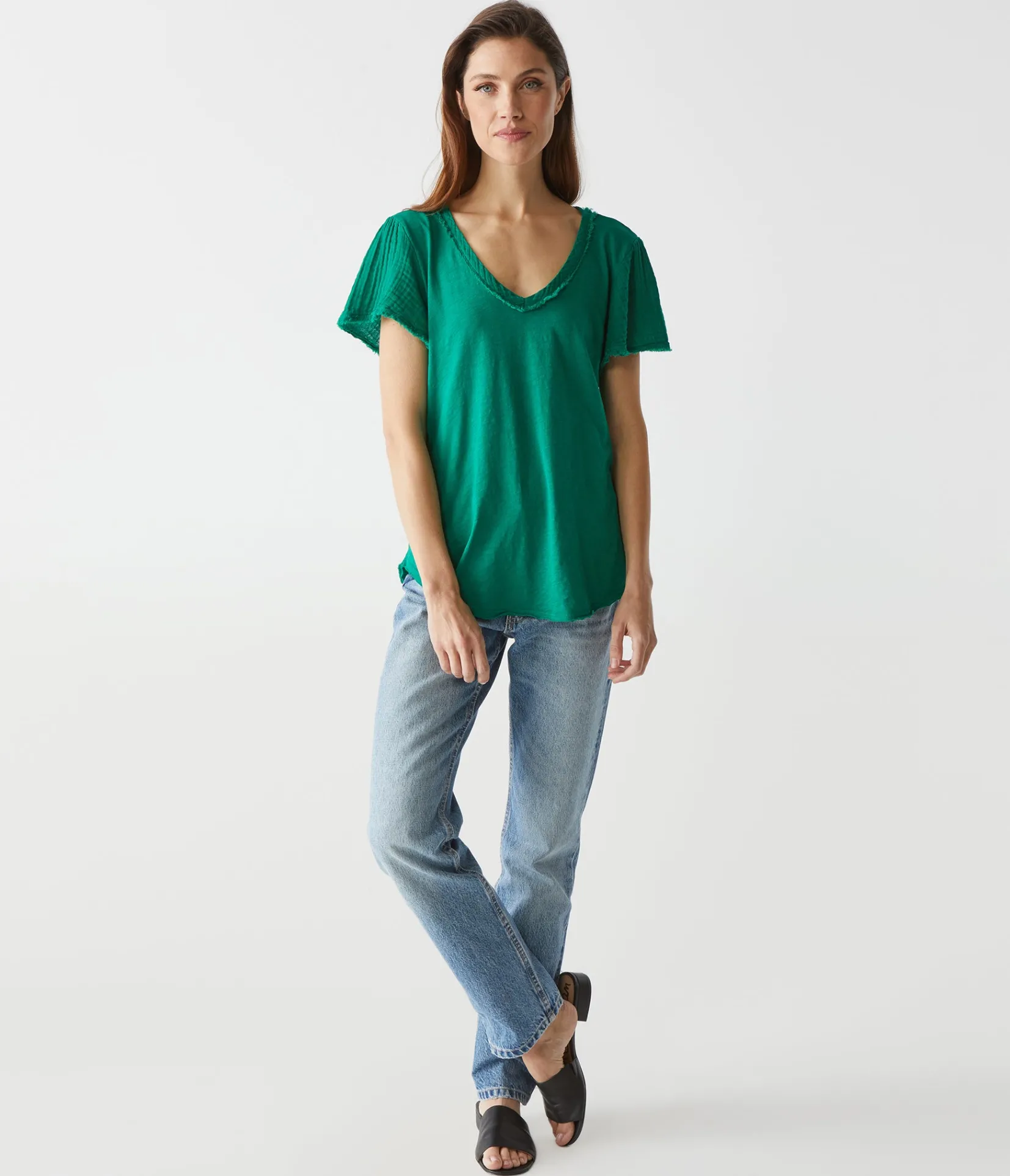 tate_mixed_fabric_tee_9.webp Michael Stars Tate Mixed Fabric Tee- T-Shirts | Supima Cotton T-Shirts