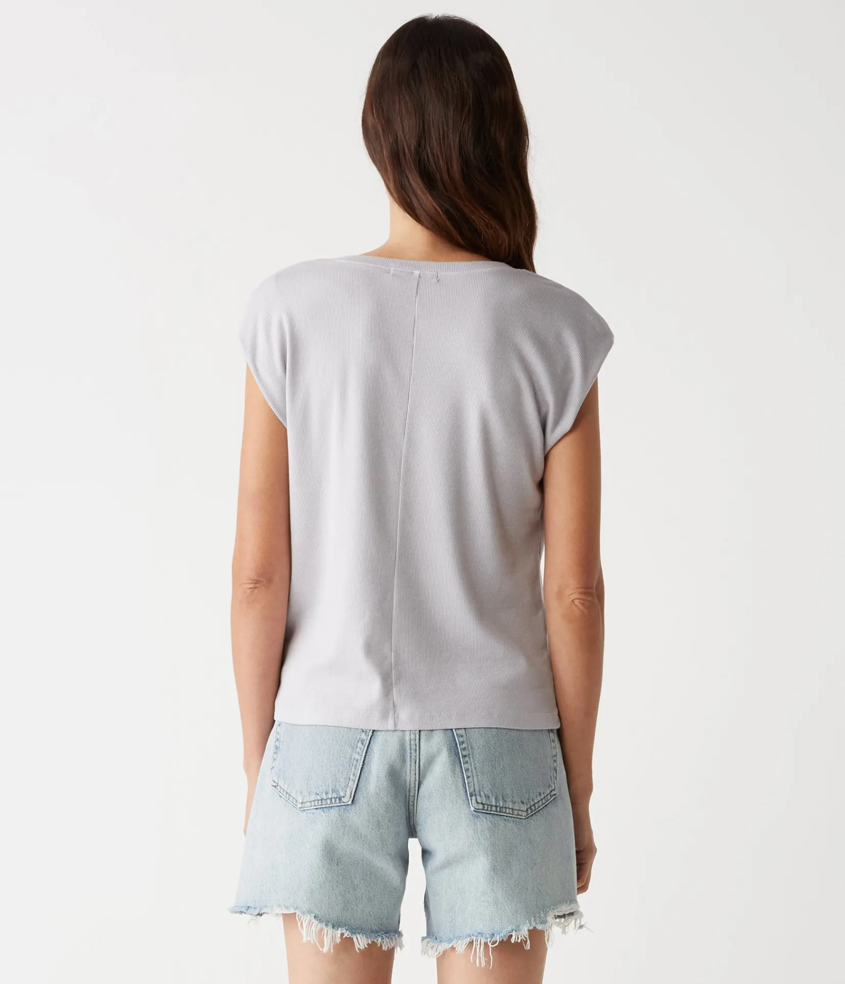 tati_power_shoulder_top_11.webp Michael Stars Tati Power Shoulder Top- T-Shirts | Ultra Rib T-Shirts