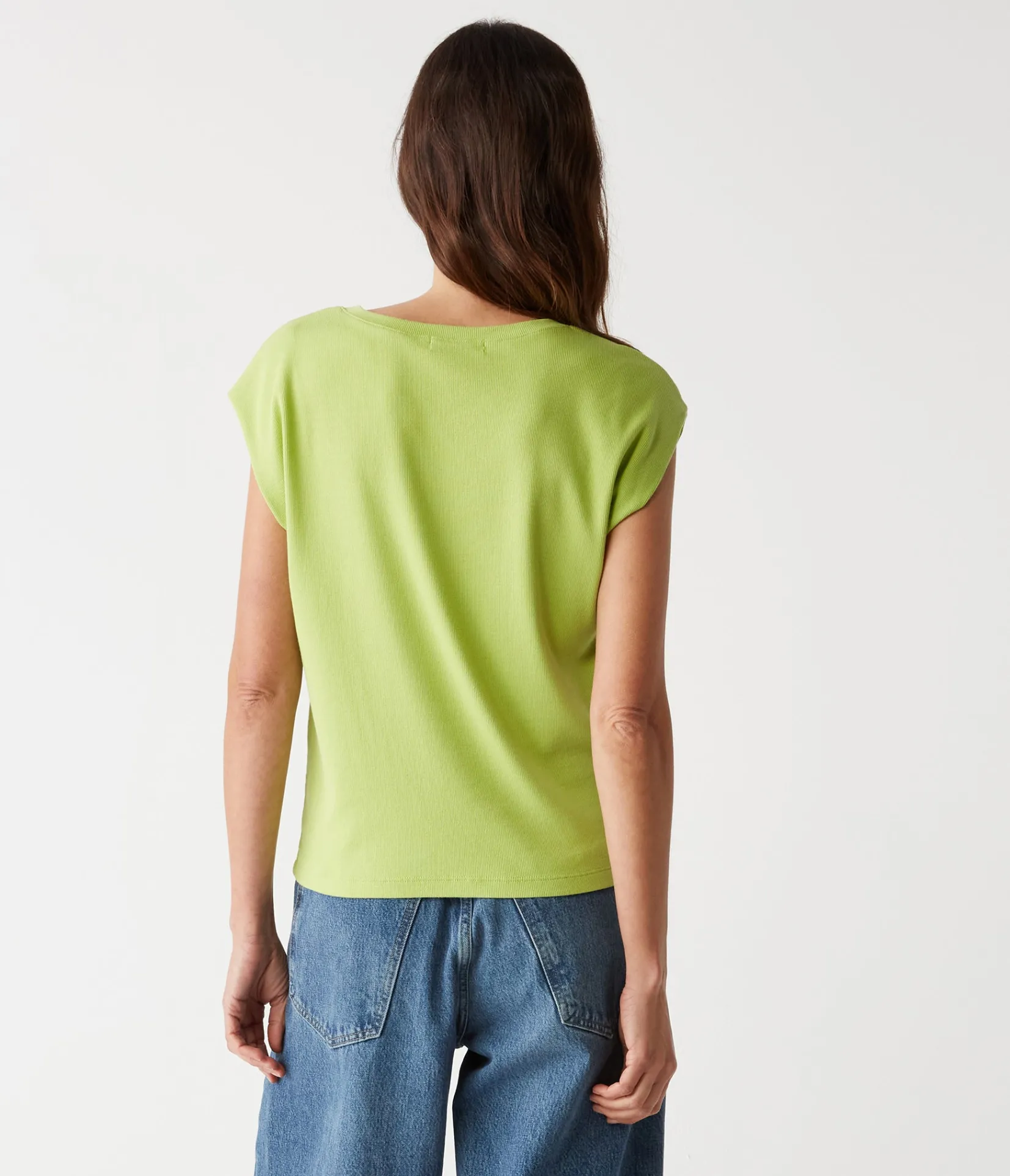 tati_power_shoulder_top_19.webp Michael Stars Tati Power Shoulder Top- T-Shirts | Ultra Rib T-Shirts