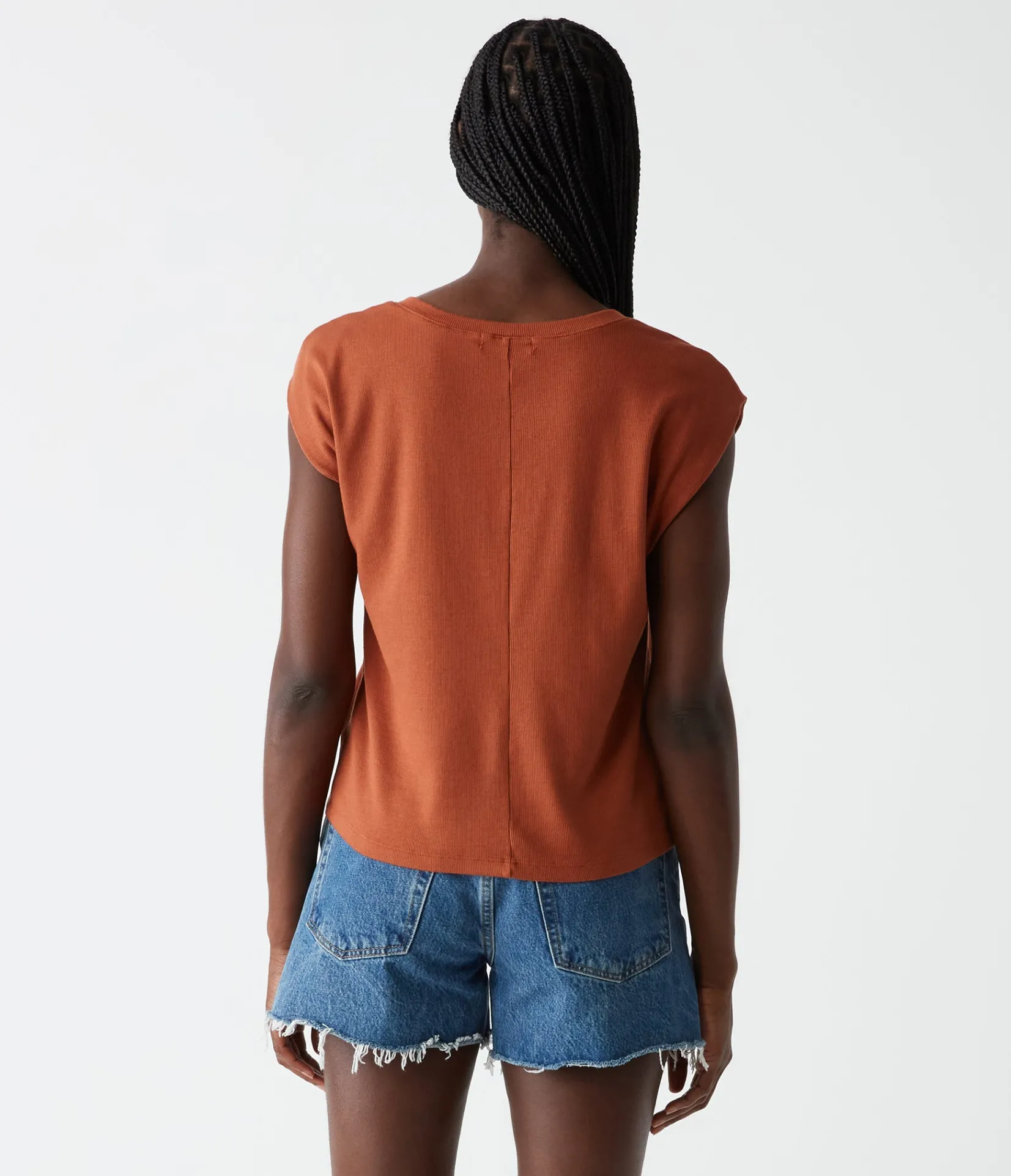 tati_power_shoulder_top_27.webp Michael Stars Tati Power Shoulder Top- T-Shirts | Ultra Rib T-Shirts