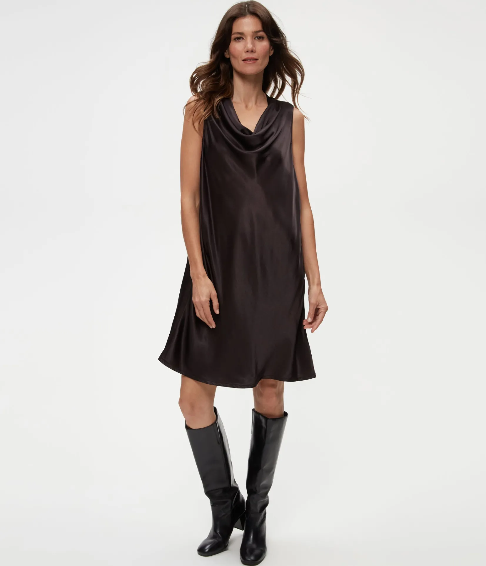 tessa_satin_mini_dress_13.webp Michael Stars Tessa Satin Mini Dress- Dresses