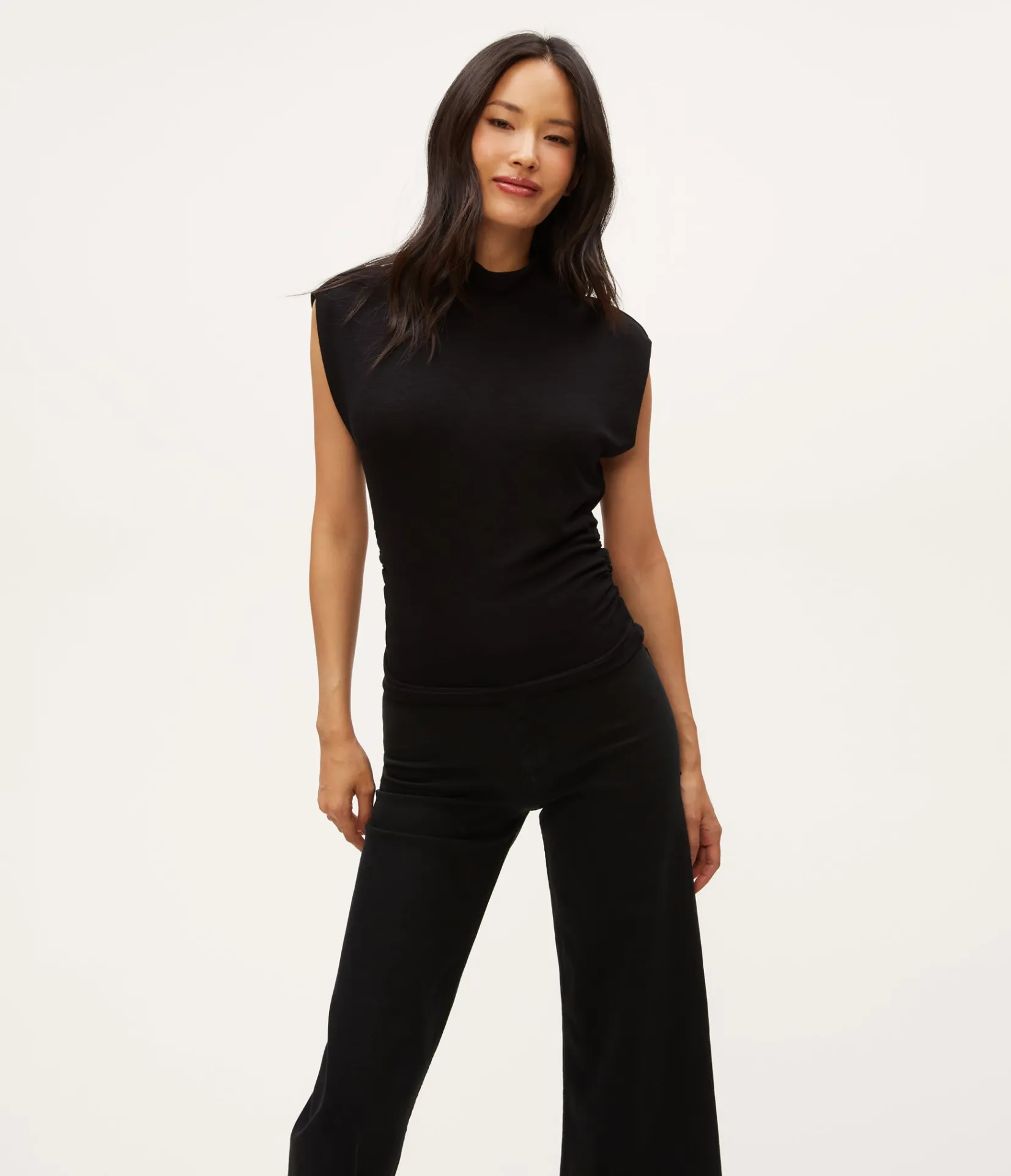 tina_mock_neck_top_4.webp Michael Stars Tina Mock Neck Top- Tops, Blouses & Shirts | T-Shirts