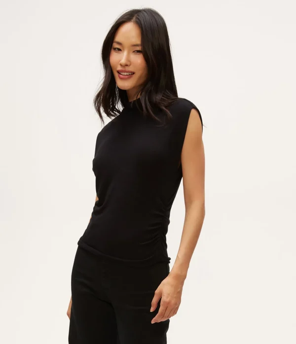 Michael Stars Tina Mock Neck Top- Tops, Blouses & Shirts | T-Shirts