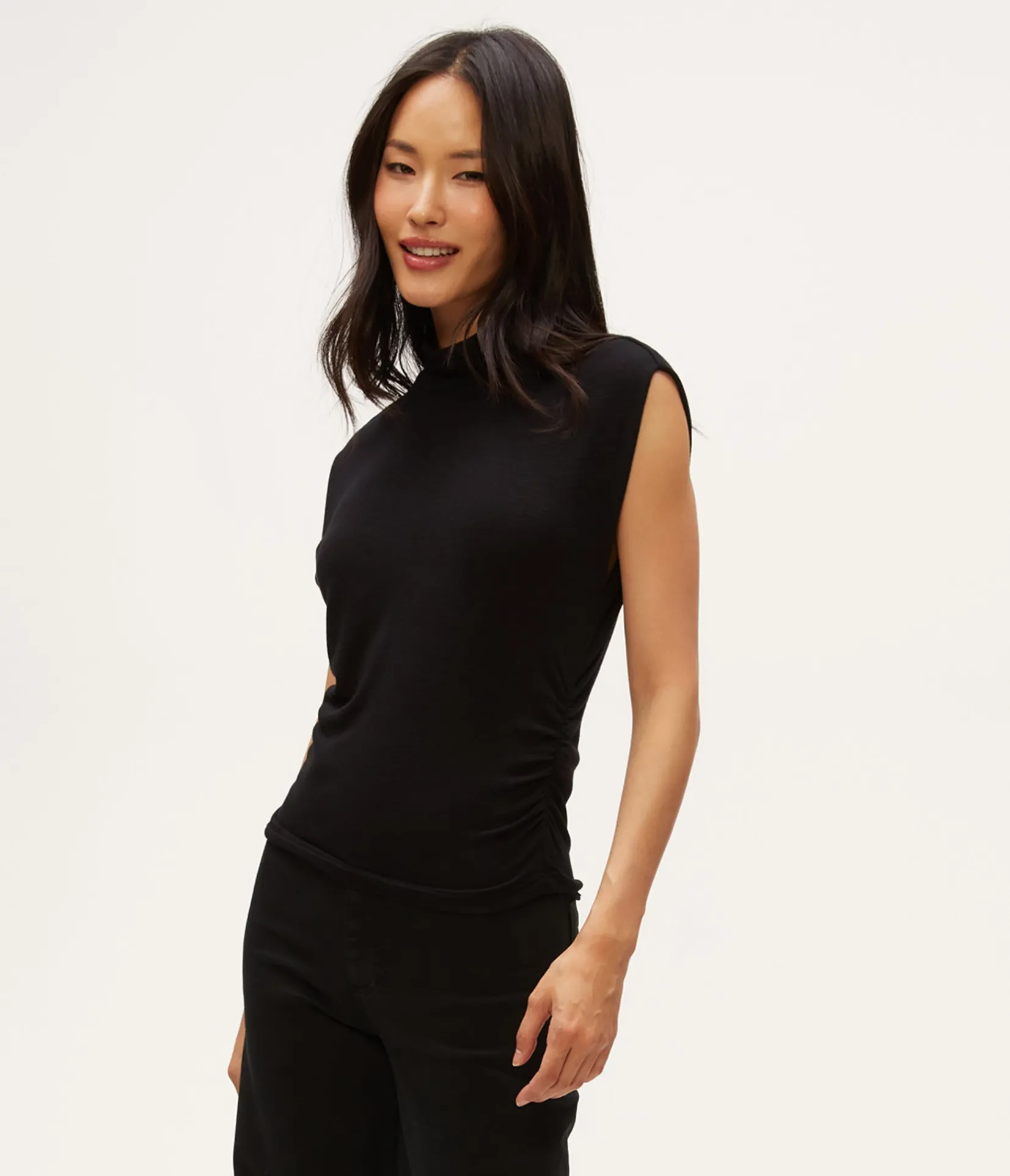tina_mock_neck_top_6.webp Michael Stars Tina Mock Neck Top- Tops, Blouses & Shirts | T-Shirts
