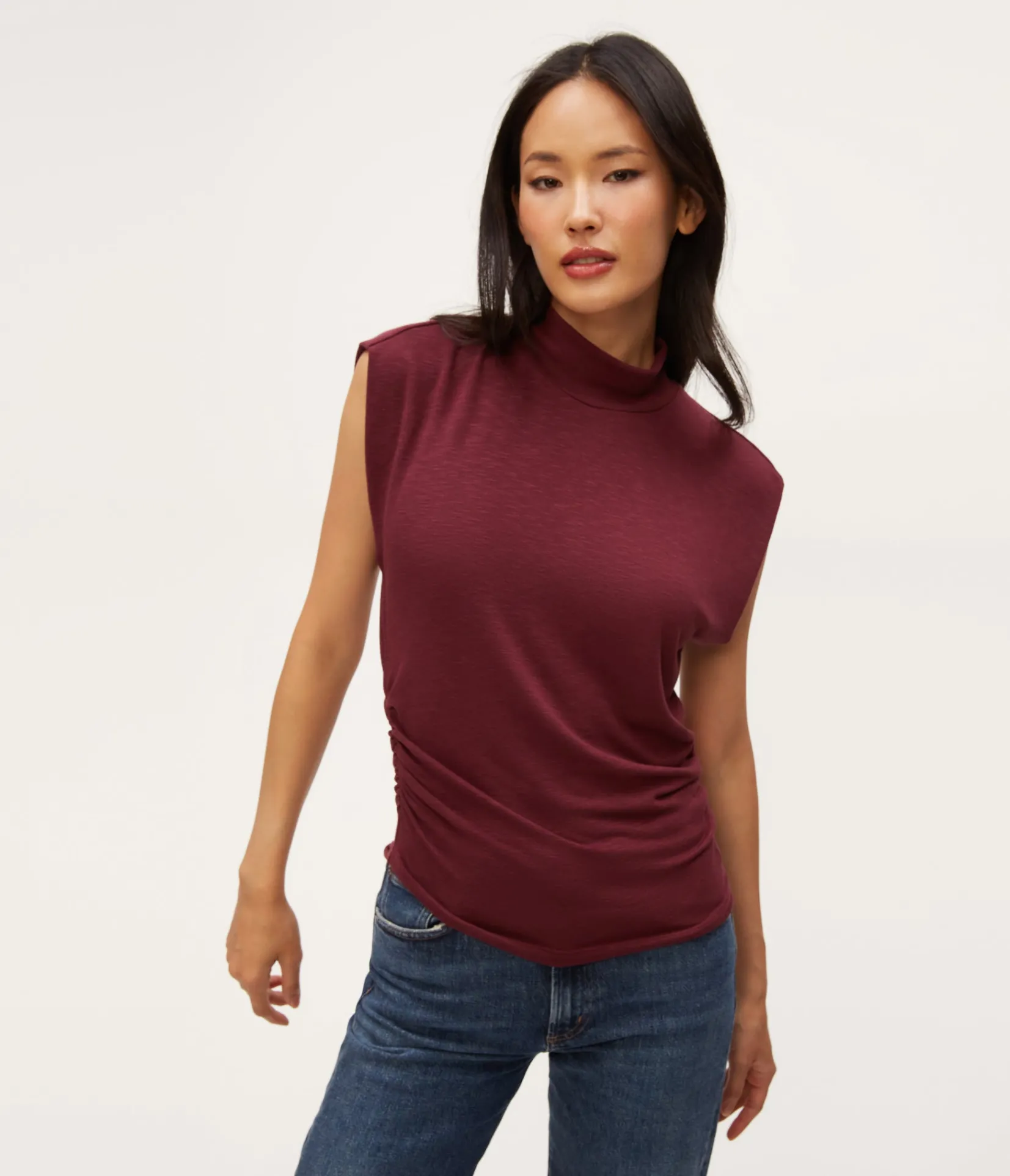 tina_mock_neck_top_8.webp Michael Stars Tina Mock Neck Top- Tops, Blouses & Shirts | T-Shirts