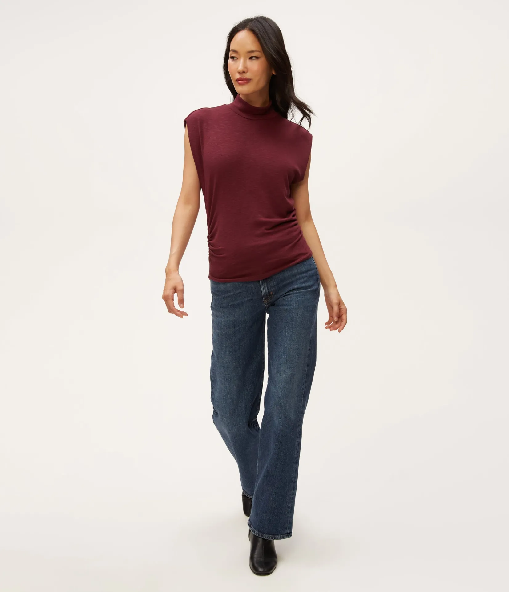 tina_mock_neck_top_9.webp Michael Stars Tina Mock Neck Top- Tops, Blouses & Shirts | T-Shirts