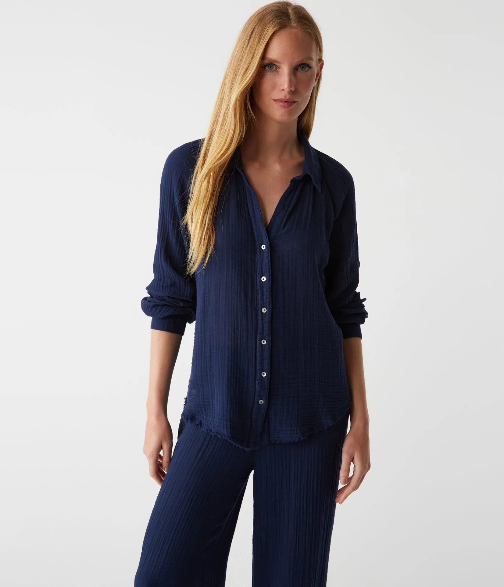 toni_gauze_button_down_shirt_21.webp Michael Stars Toni Gauze Button Down Shirt- Tops, Blouses & Shirts