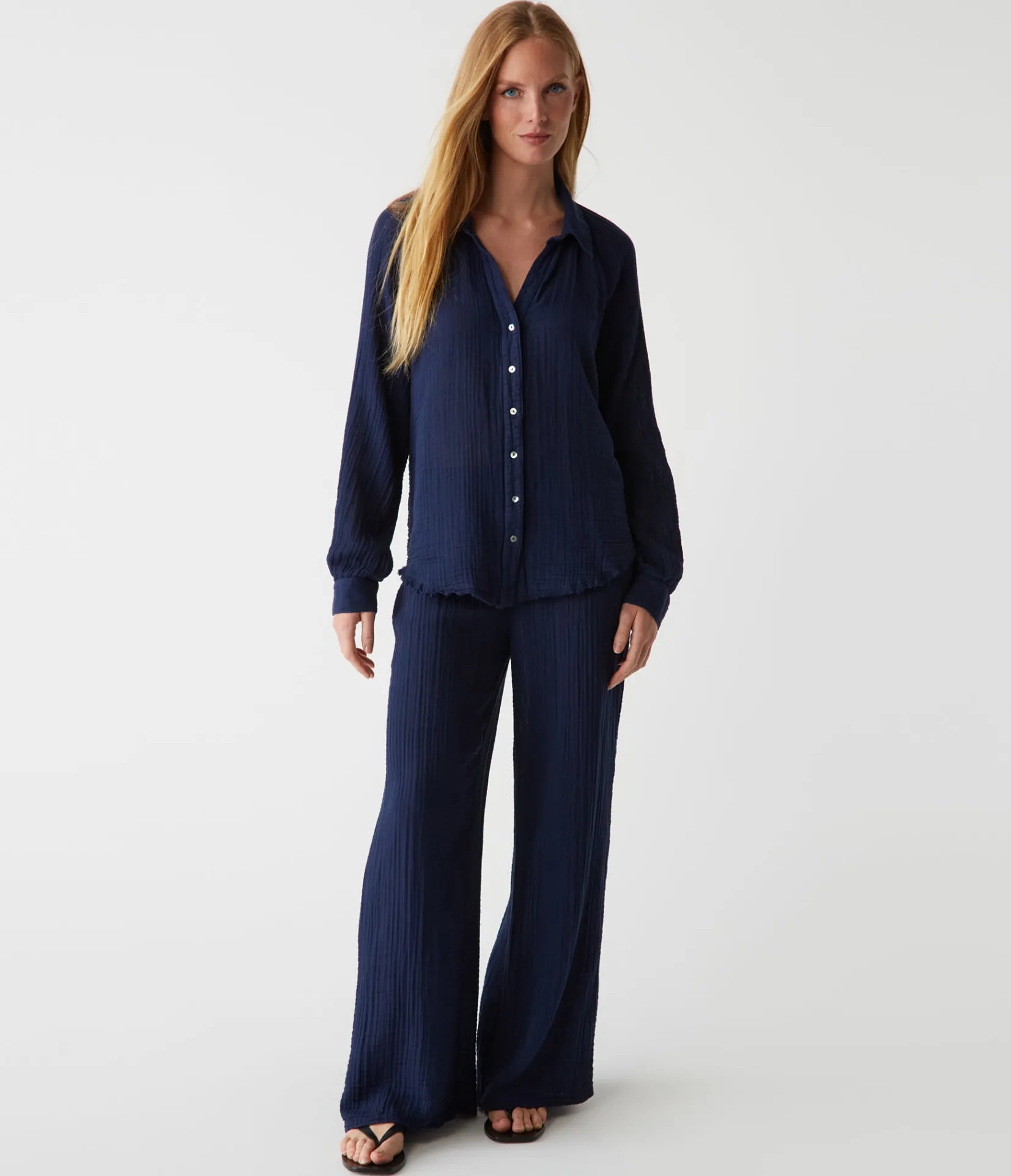 toni_gauze_button_down_shirt_22.webp Michael Stars Toni Gauze Button Down Shirt- Tops, Blouses & Shirts