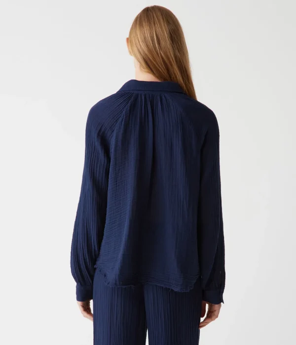 Michael Stars Toni Gauze Button Down Shirt- Tops, Blouses & Shirts