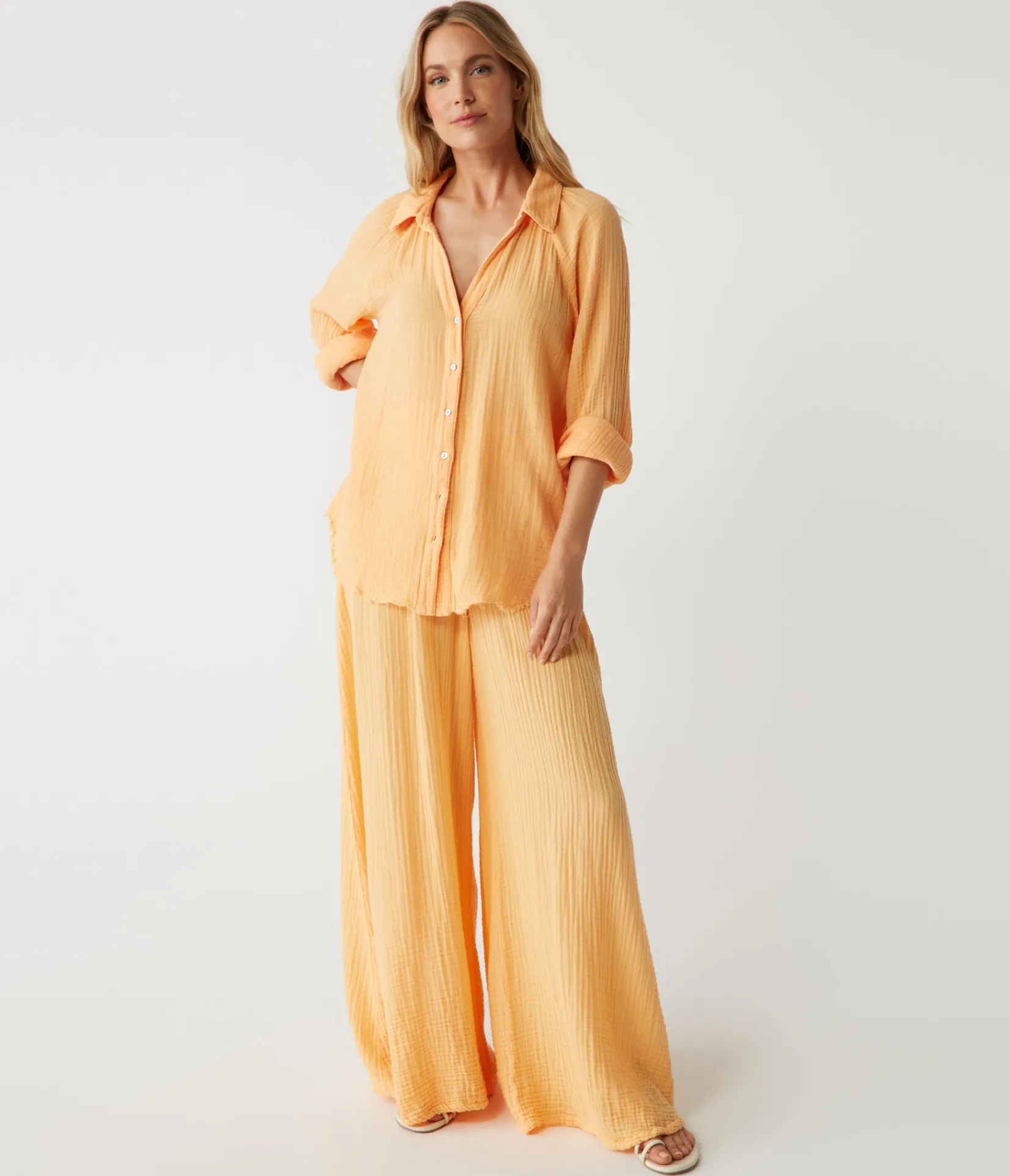 toni_gauze_button_down_shirt_30.webp Michael Stars Toni Gauze Button Down Shirt- Tops, Blouses & Shirts